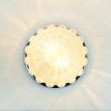Large Mid Century Flower Shaped Glass Ceiling Light From Limburg, 1970s