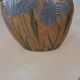 Art Deco style enameled metal vase