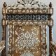 Syrian walnut armchairs inlaid with mother-of-pearl