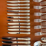 Christofle ribbons, 61-piece flatware set, excellent condition