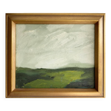 Small Vintage Oil On Canvas Landscape signed by artist B.Delefors
