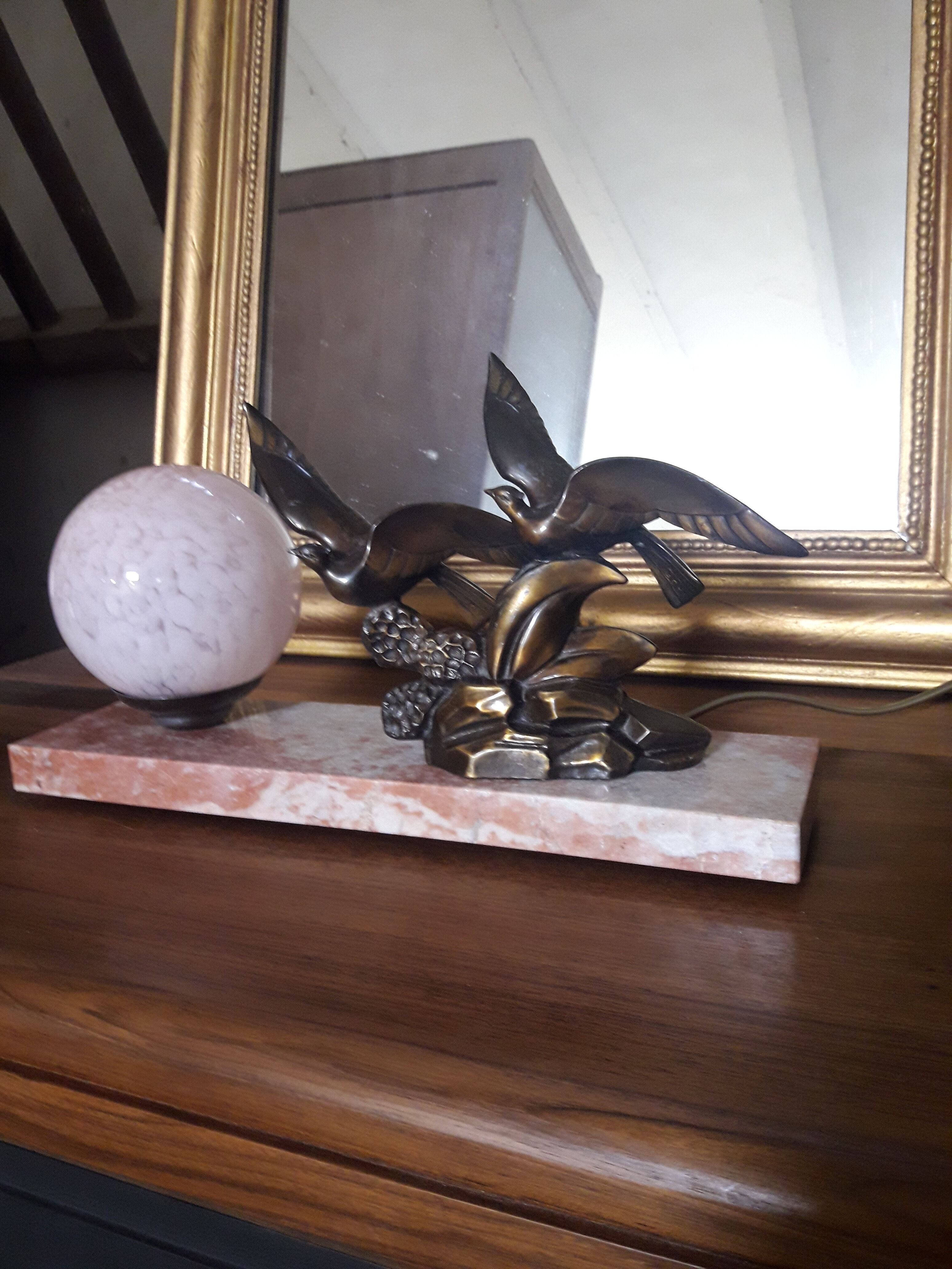 Art Deco marble lamp