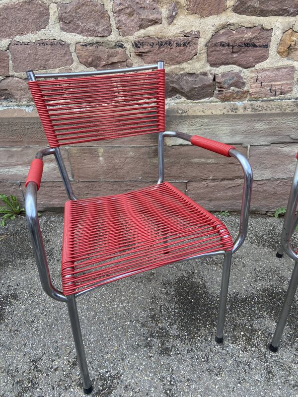 Paire de fauteuils scoubidou