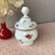 Opaline bottle hand-painted decoration early twentieth century