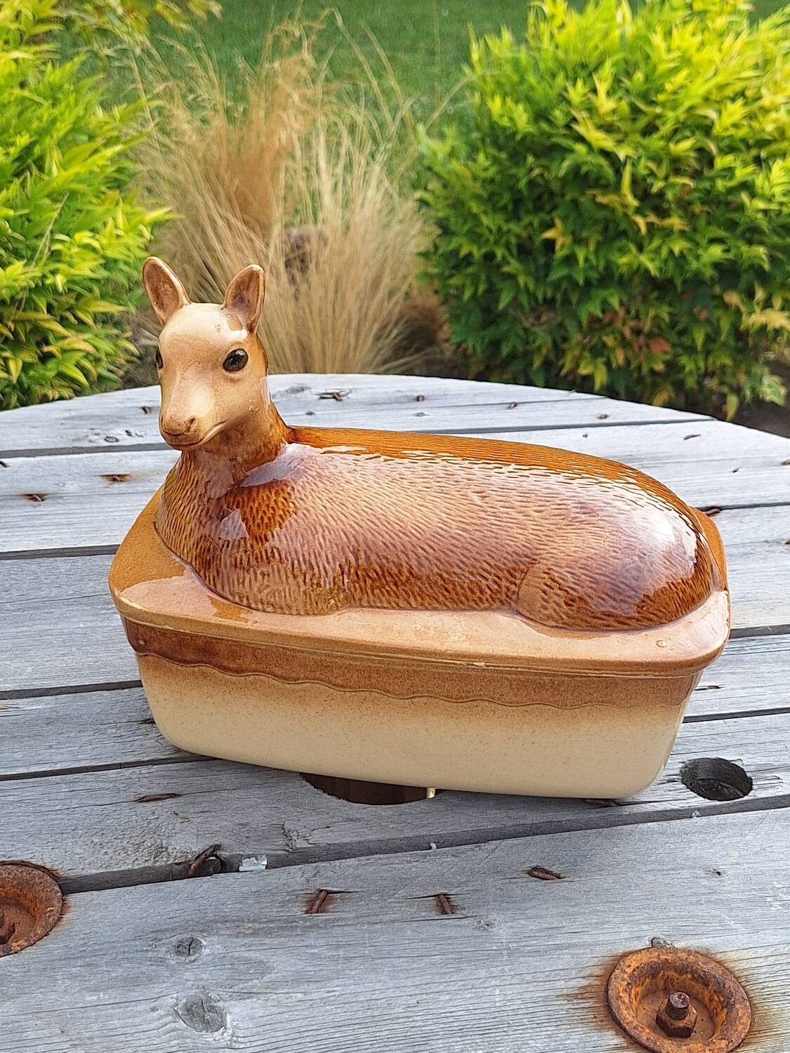Ceramic deer terrine