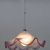 Suspension italienne en verre de Murano argenté, années 1970