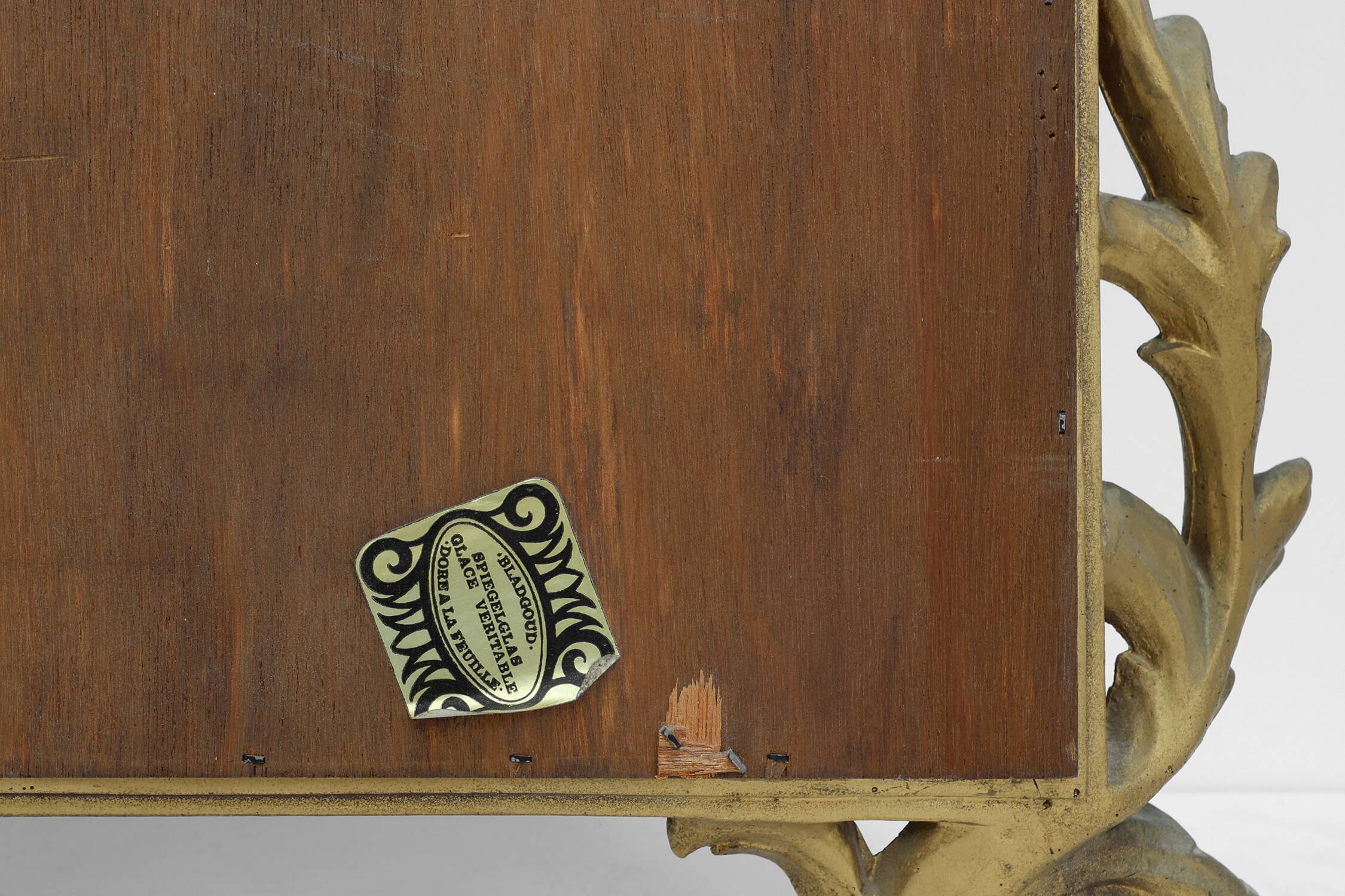 20th Century Large Baroque gilt Mirror by Deknudt, Belgium