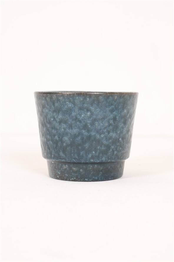 Knabstrup ceramic plant pot / 1960s / blue / Mid Century Danish Modern Design