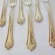 6 punched silver metal forks 2106224