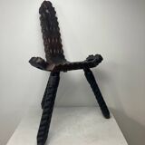 Brutalist tripod chair, 1950s