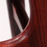 Tabouret de bar danois moderne modèle OD-61 en cuir et bois par Erik Buch pour Oddense Møbelfabrik, 1964