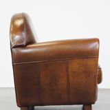 Large sheep leather design armchair