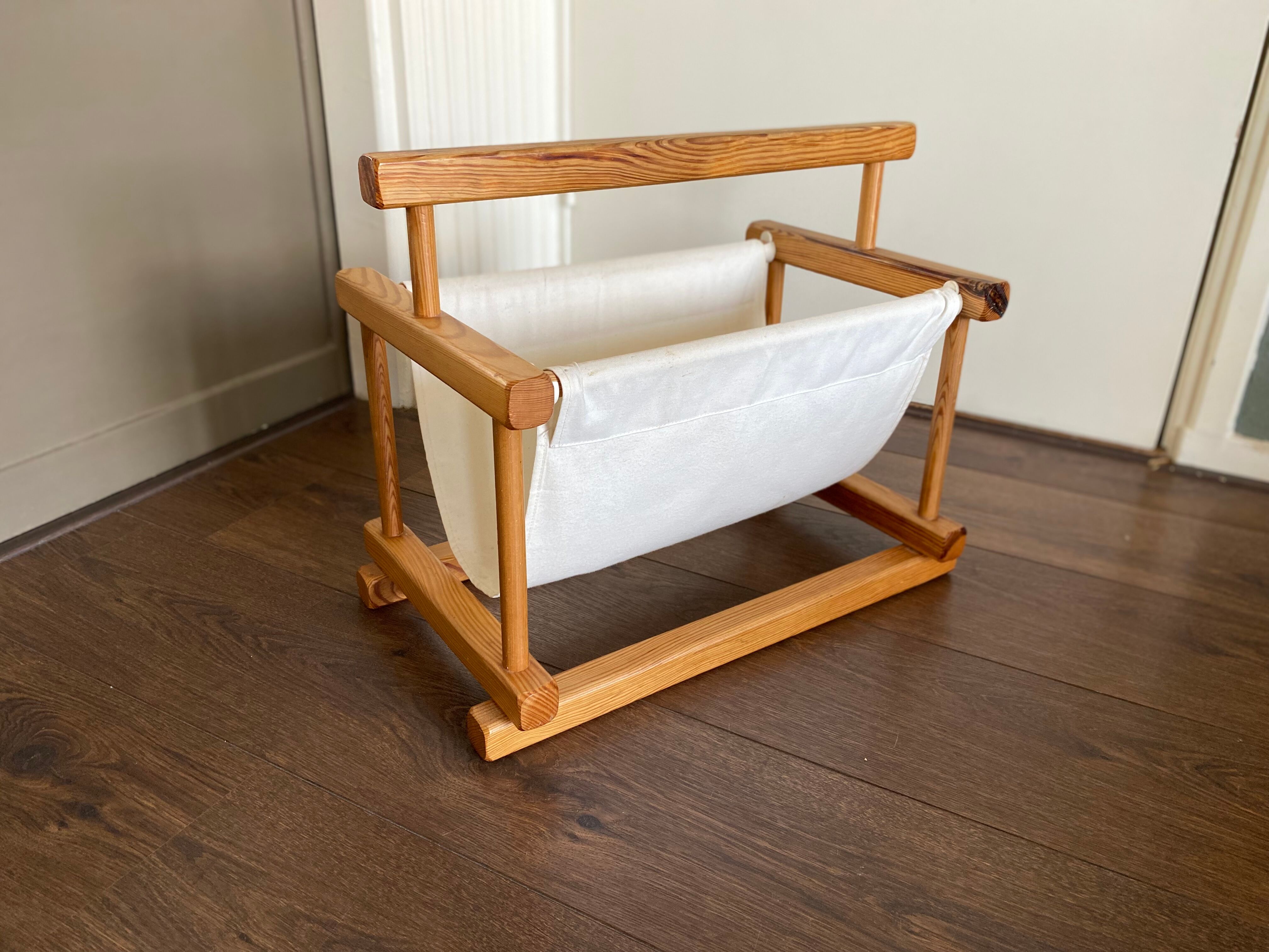 Vintage Scandinavian Sling Magazine Holder by Ate Van Apeldoorn, 1970s