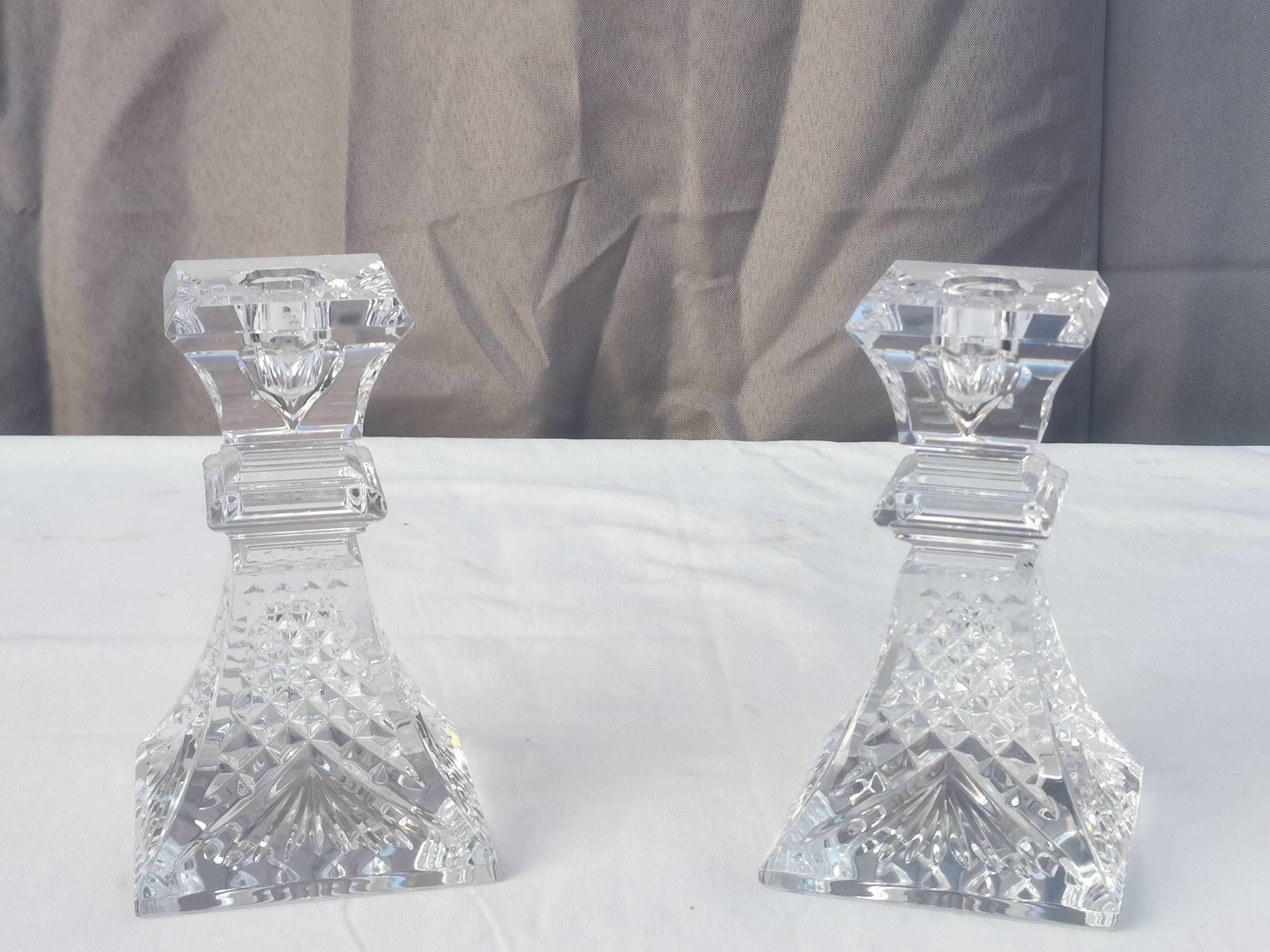 Pair of “waterford crystal” candle holders