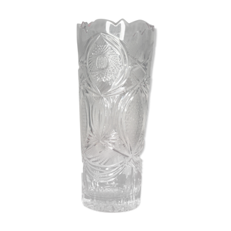 Cut crystal vase