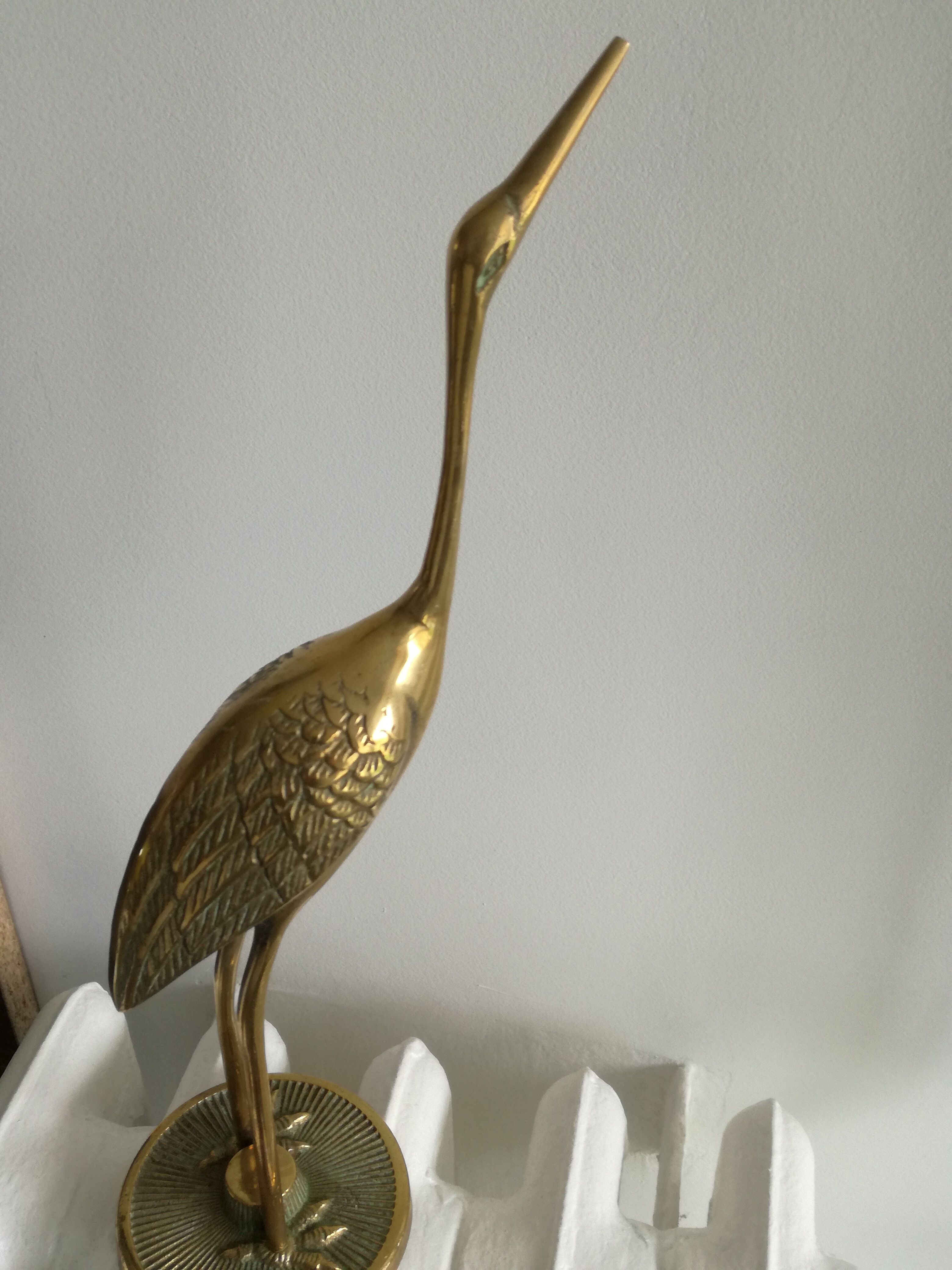Heron vintage brass