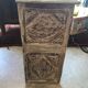 Sideboard Louis XVI epoch XIXth patinated gray with 2 doors