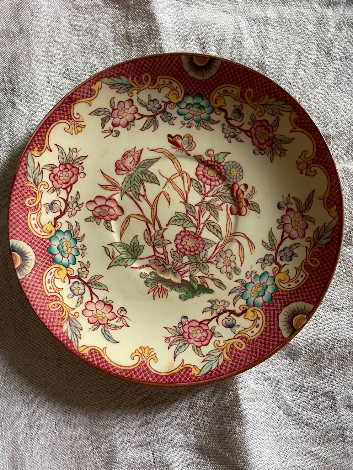 Assiette Sarreguemines 1900