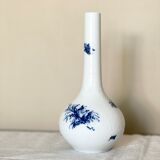 Rosenthal studio line, white and blue mid century porcelain vase, flowers decor by bjorn wiinblad,