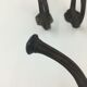 Set of 5 cast iron hooks early 20th