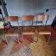 6 vintage school chairs