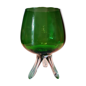 Crystal tripod vase