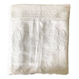 Old embroidered cloth, monograms and lace
