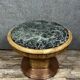 Art Deco table in wood, copper and marble – circular top – around 1930