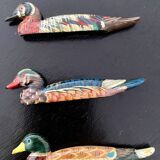 6 duck-shaped knife holders in lacquered wood