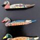 6 duck-shaped knife holders in lacquered wood