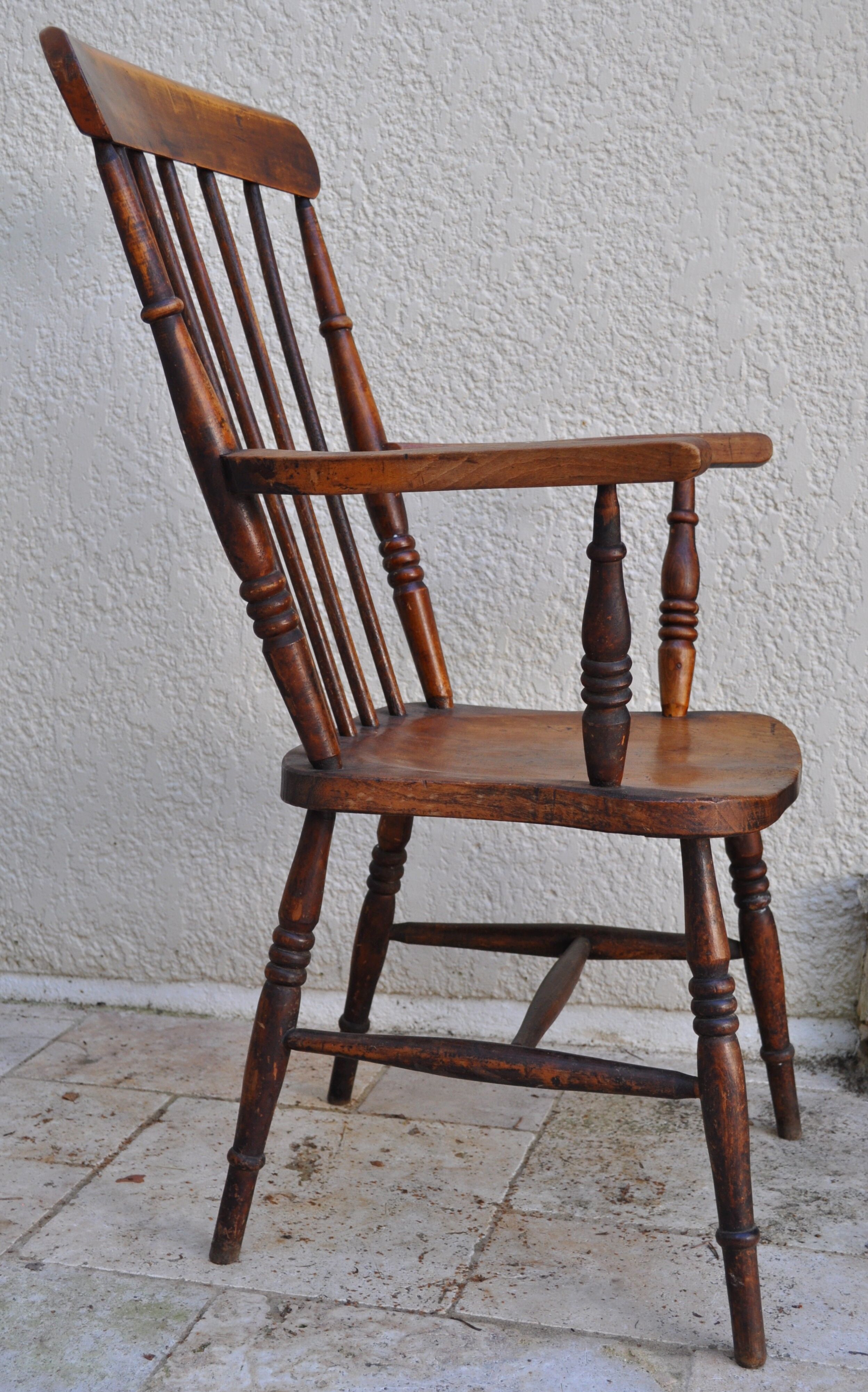 Fauteuil anglais bois