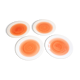 4 plates signed ceramiche italia white and coral round decoration