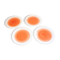 4 plates signed ceramiche italia white and coral round decoration