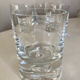 Set of 4 glasses bubble whiskey cups 1970