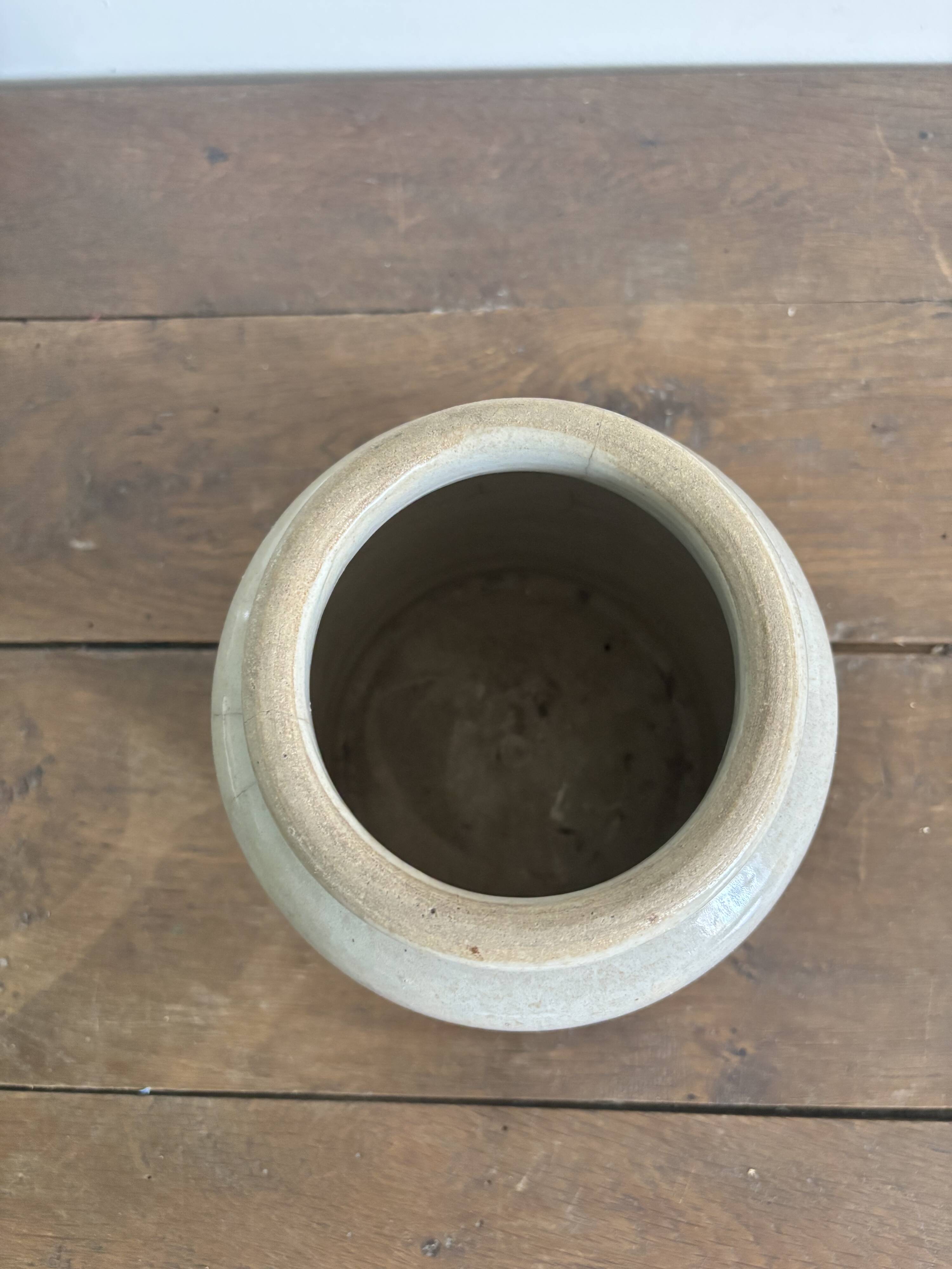 Ancien pot / vase en grès émaillé - vintage