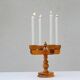Rustic wooden candleholder by Jan Johnsson for Smålandsslöjd, Sweden, 1975