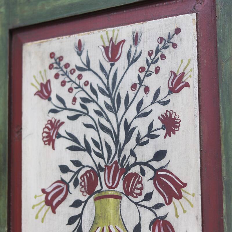 Cabinet de mariée peint d'art populaire, 1868