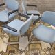 Set of 4 drabert armchairs with chrome legs, 1980