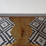 Pine table, white top