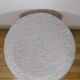 Tabouret en moumoute blanc