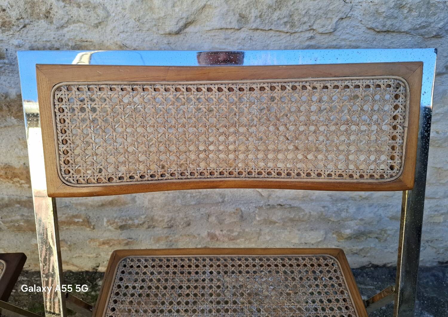 Italian cane folding chairs