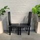 PAIR BLACK LEATHER ARCALLA CHAIRS FOR B&B ITALIA BY PAOLO PIVA - 1990'S