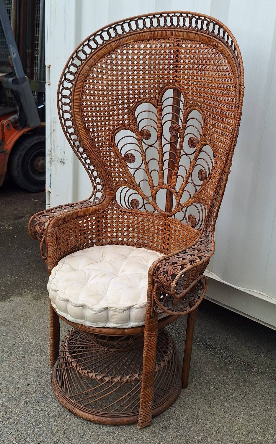Emmanuelle armchair in Peacock rattan