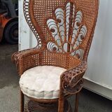 Emmanuelle armchair in Peacock rattan