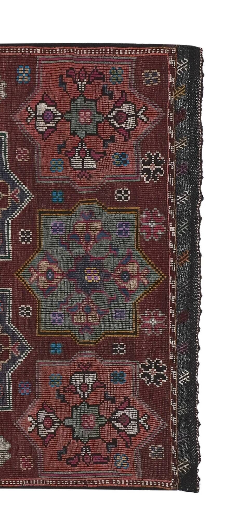 Vintage Turkish kilim handwoven 205x289 cm