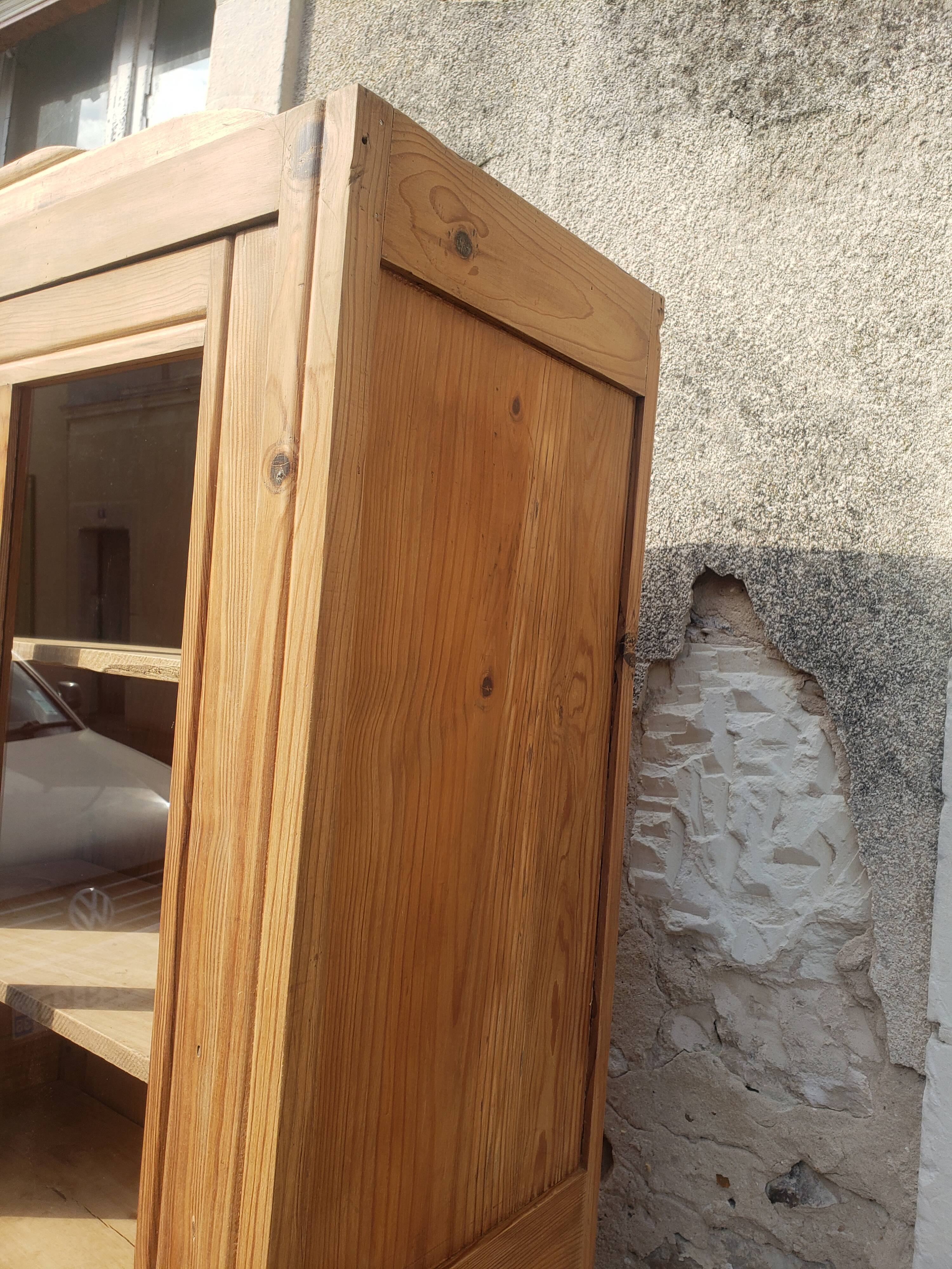 Parisian cabinet glazed raw wood