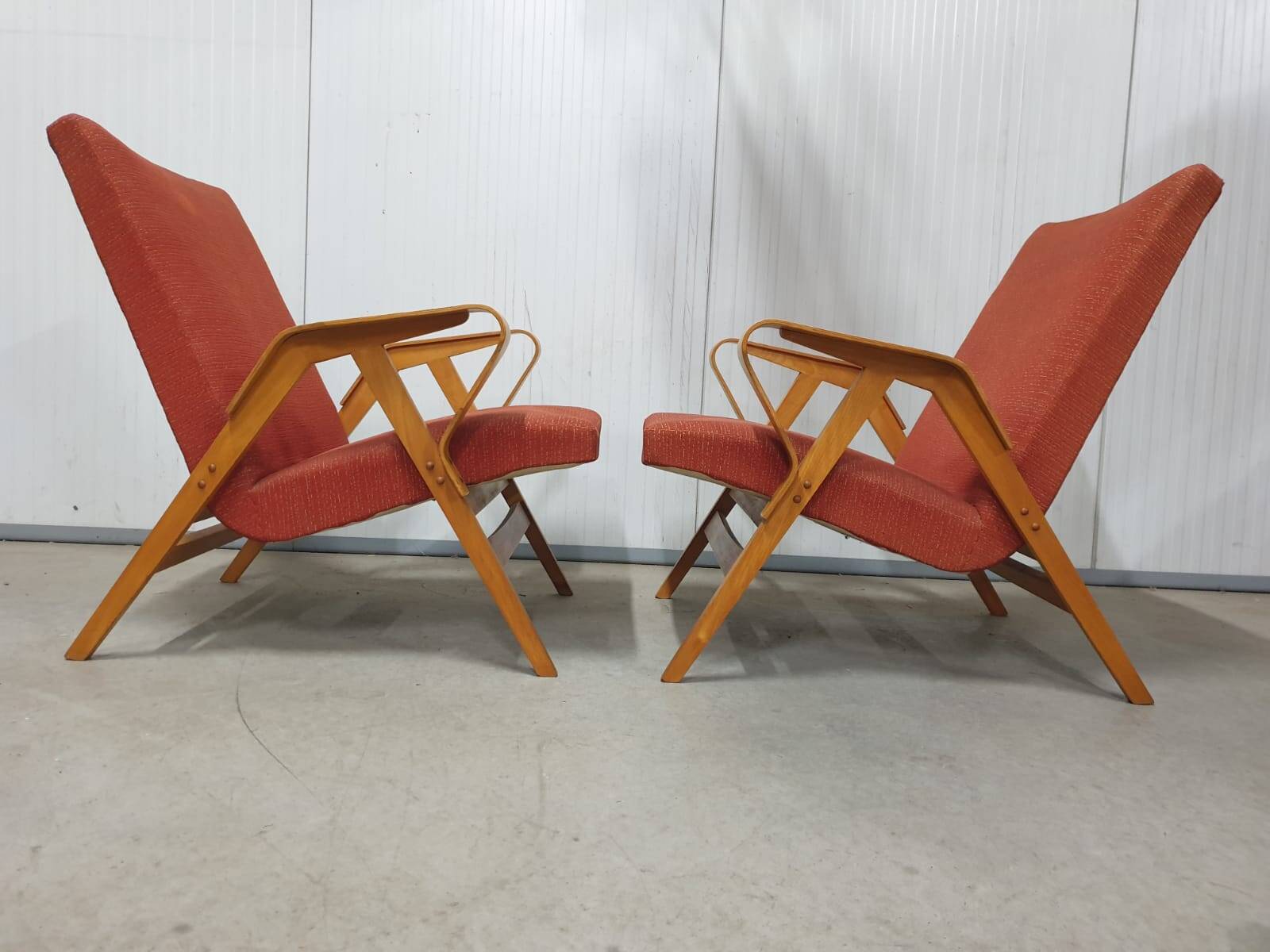 Pair of armchairs by františek jirák for tatra nabytok, 1970´s, czechoslovakia