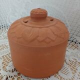 Terracotta butter dish with dome