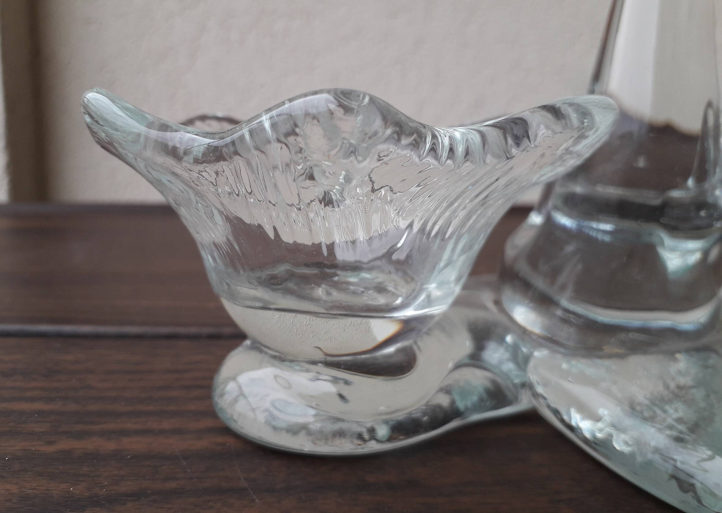 Blown glass salt cellar