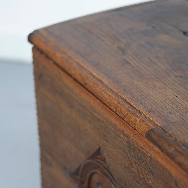 rustic antique 18th century oak chest